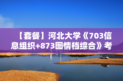 【套餐】河北大学《703信息组织+873图情档综合》考研资